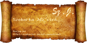 Szekerka Jácint névjegykártya